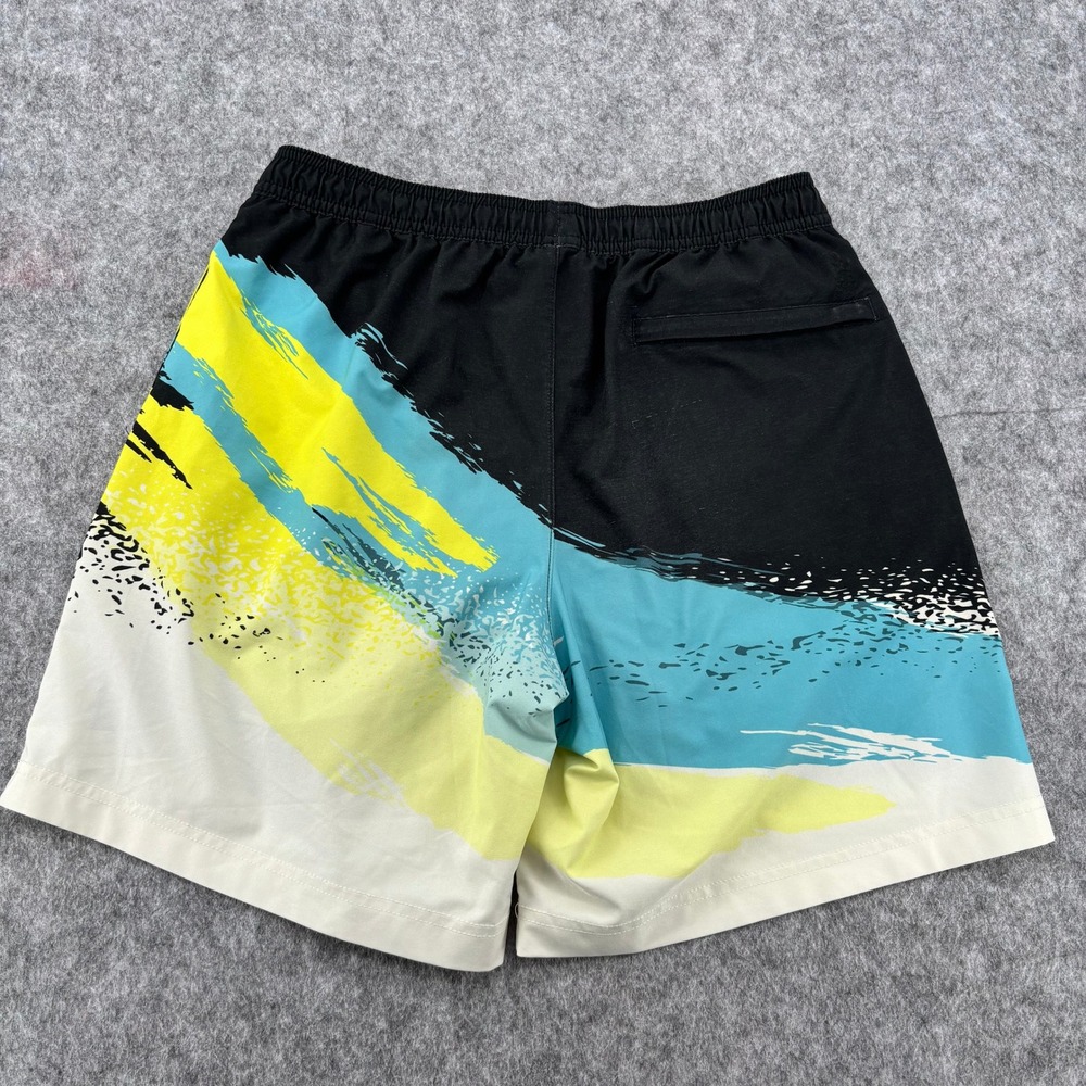 Chubbies Mens Swim Trunks Small 7 Inch Inseam Multicolor Brushstroke Black Teal - Picture 6 of 11